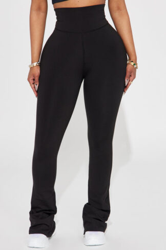 Pantalón de Yoga de Cintura Alta con Detalles Contraste